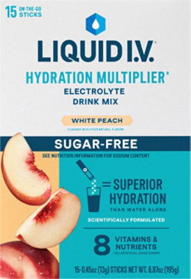 Liquid I.v. 15ct Sugar Free White Peach - 15 CT - Image 2