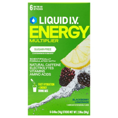 Liquid Iv 6ct Sugar Free Energy Blackberry Lemonade - 6 CT - Image 1