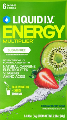 Liquid I.v. 6ct Sugar Free Energy Strawberry Kiwi - 6 CT - Image 2