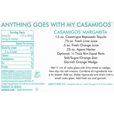 Casamigos Reposado W/tumbler Vap 750 Ml - 750 ML - Image 4