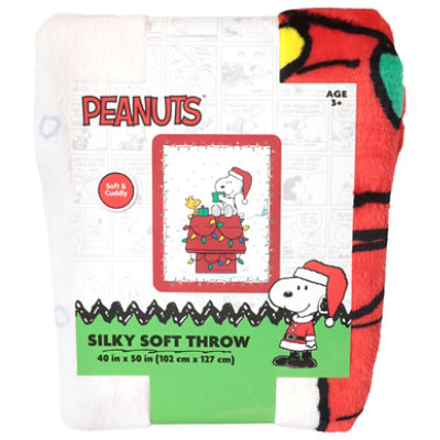 Franco Manufacturing Snoopy Lights Fleece Blanket - Each - Image 1