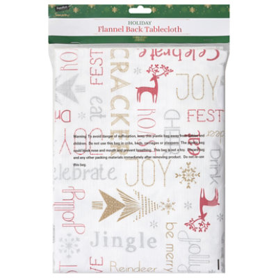 Signature Select Holiday Vinyl Tablecover - Each - Image 1