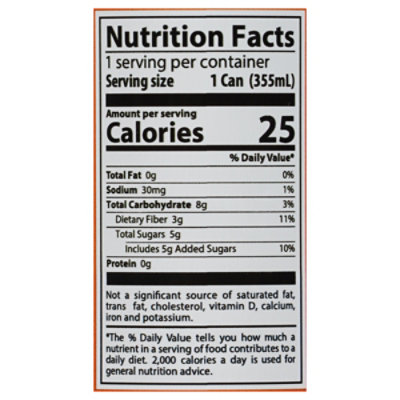 Kuii Prebiotic Soda Mandarin - 12 FZ - Image 4