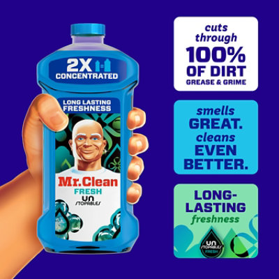 Mr.clean Multi-surface 2x Concentrated Cleaner With Unstopables, Fresh - 41 Fl. Oz. - 41 FZ - Image 2