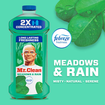 Mr. Clean Multi-surface Cleaner 2x Concentrated, With Febreze Freshness Meadows & Rain - 41 Fl. Oz - 41 FZ - Image 4