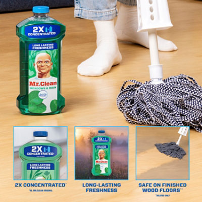 Mr. Clean Multi-surface Cleaner 2x Concentrated, With Febreze Freshness Meadows & Rain - 41 Fl. Oz - 41 FZ - Image 2