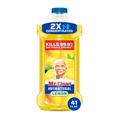 Mr. Clean Antibacterial Multi-surface Cleaner 2x Concentrated, Lemon - 41 Fl. Oz. - 41 FZ - Image 1