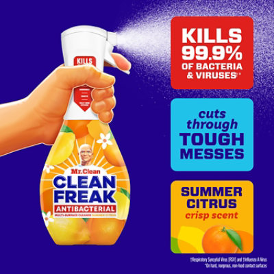 Mr. Clean Clean Freak Antibacterial Multi-surface Cleaner Spray, Summer Citrus - 16 Fl. Oz. - 16 FZ - Image 2