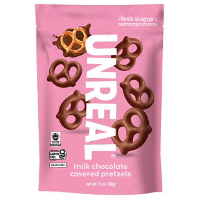 Unreal Milk Chocolate Pretzels - 3.5 Oz - Image 1