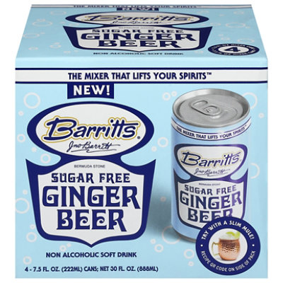 Barritts Ginger Beer Sugar Free 4-7.5fz - 4-7.5 FZ - Image 1