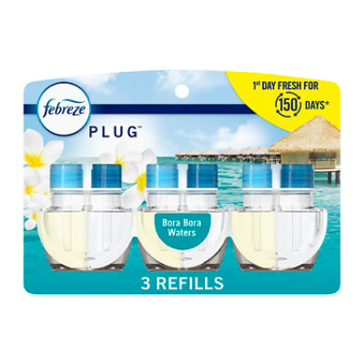 Febreze Plug Scented Oil Refill, Bora Bora Waters - 3-.87 Fl. Oz - 3-.87FZ - Image 1