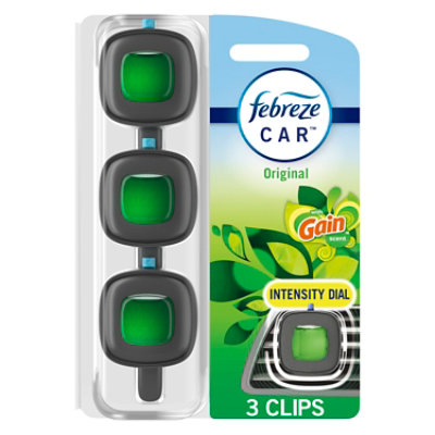 Febreze Care Air Freshener Clips, Gain Original Scent - 3-.06 Fl. Oz. - Image 1