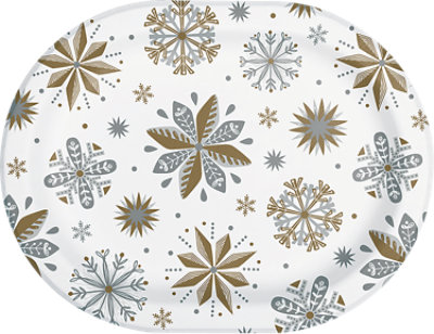 Ssel Winter Shimmer Platters - 8 CT - Image 1