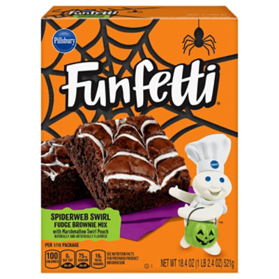 Funfetti Spiderweb Swirl Fudge Brownie Mix - 18.4 Oz - Image 1