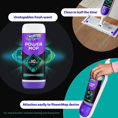 Swiffer Powermop Floor Cleaner Unstopables Fresh - 2-25.3 Fl. Oz. - Image 2