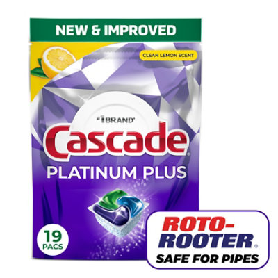 Cascade Platinum Plus Actionpacs Lemon - 19 Count - Image 1