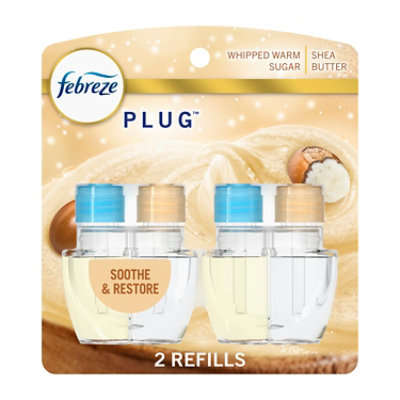 Febreze Plug Scented Oil Refill Soothe & Restore, Whipped Warm Sugar - 2-.87 Fl. Oz. - 2-.87FZ - Image 1
