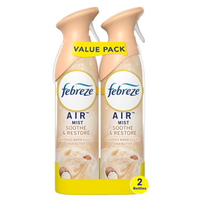 Febreze Air Mist Air Freshener, Soothe & Restore Whipped Warm Sugar Shea Butter - 2-8.8 Oz - 2-8.8OZ - Image 1