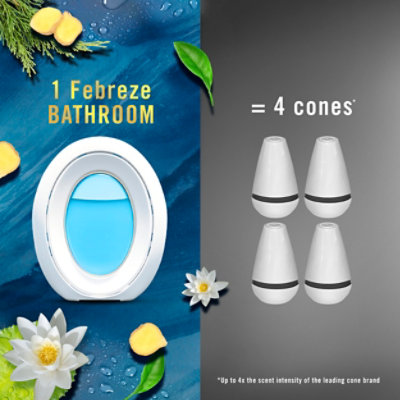 Febreze Luxe Bathroom Air Freshener Ocean, Hinoki, Ginger, Water Lily Scents - 2-.25 Fl. Oz. - 2-.25 FZ - Image 6