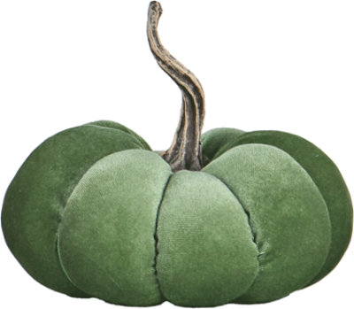 Overjoyed Boutique Velvet Pumpkin Medium Green - Each - Image 1