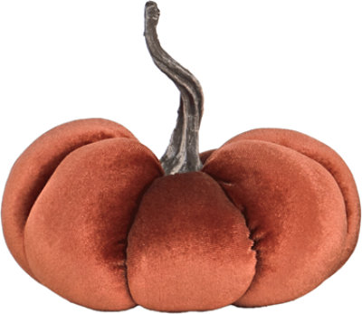 Overjoyed Boutique Velvet Pumpkin Medium Orange - Each - Image 1