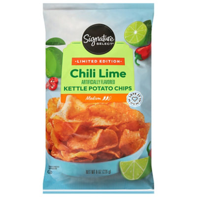 Signature Select Kettle Chili With Lime Potato Chips Bag - 8 Oz - Image 1