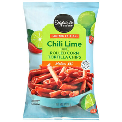 Signature Select Rolled Chili Lime Medium Tortilla Chips Bag - 9 Oz - Image 1