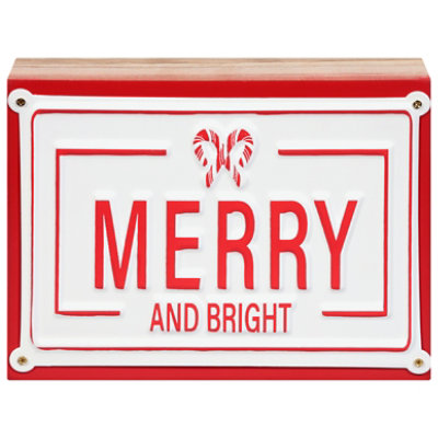 Signature Select 6.5 Inch Holiday Wood Block - Each - Image 1