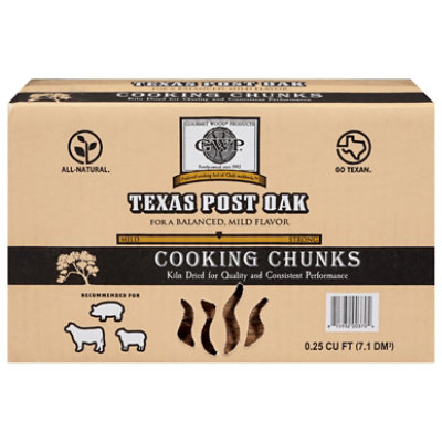 Gourmet Wood Texas Post Oak Cooking Chunks - .25 CF - Image 1