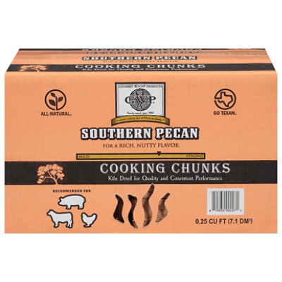Gourmet Wood Southern Pecan Cooking Chunks Wood - .25 CF - Image 1