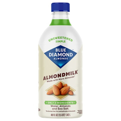 Blue Diamond Almonds Unsweetened Original Almond Milk - 48 Fl. Oz. - Image 1