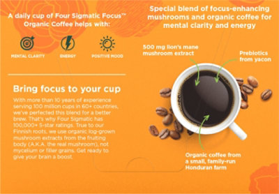Four Sigmatic Coffee Focus Pods - 10 Count - Image 5