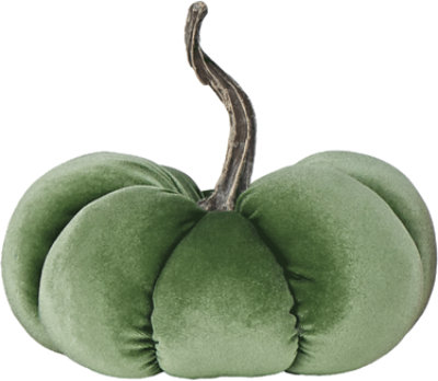Overjoyed Boutique Velvet Pumpkin Large Green - Each - Image 1