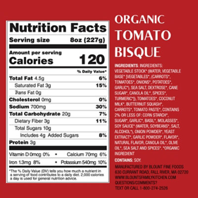 Blount's Family Kitchen Organic Tomato Basil Bisque Cup - 24 Oz - Image 5