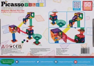 Picasso Tiles Marble Run Block Set - 50 Count - Image 3