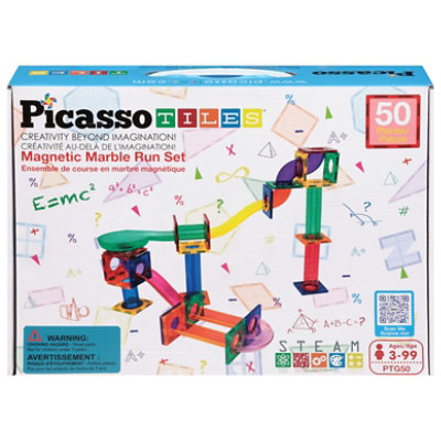 Picasso Tiles Marble Run Block Set - 50 Count - Image 1