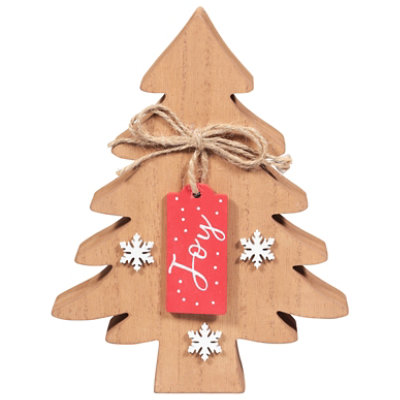 Signature Select 8 Inch Chunky Wood Tree Deco - Each - Image 1