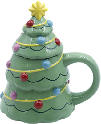 Signature Select 16 Oz Holiday Tree Mug With Lid - Each - Image 1