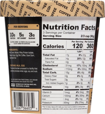 Protein Pints High Protein Coffee Ice Cream - 16 Oz - Image 5