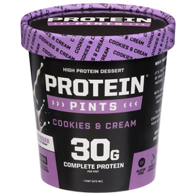 Protein Pints High Protein Cookies & Cream Ice Cream - 16 Oz - Image 1
