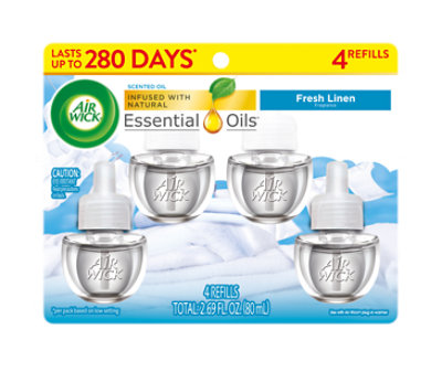 Air Wick Fresh Linen Plug-In Scented Oil Refills - 4-.67 Fl. Oz. - Image 1
