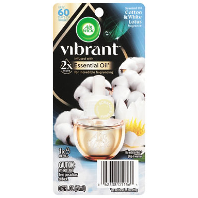 Air Wick Vibrant Plug-in Scented Oil Kit, Cotton & White Lotus - 1 Warmer And 1 Refill - .67 FZ - Image 1
