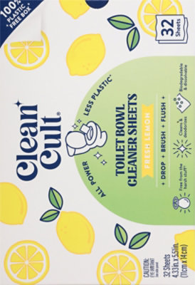 Clean Cult Foaming Toilet Bowl Cleaner Sheets, Fresh Lemon - 32 Ct. - 32 CT - Image 4