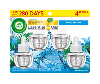 Air Wick Plug-In Scented Oil Refills Fresh Waters - 4-.67 Fl. Oz. - Image 1