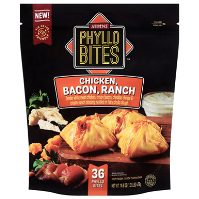 Athens Phyllo Bite Chicken Bacon Ranch Phyllo Bite, Resealable Pouch 36 Count - 16.8 Oz - Image 1