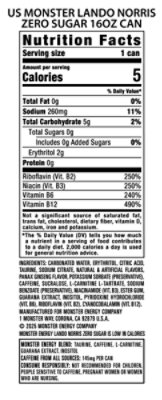 Monster Energy Lando Norris Zero Sugar - 16 Fl. Oz. - Image 2