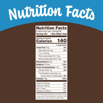 Nature's Own Wheat Plus Protien Hot Dog Buns Keto Friendly 8 Count - 15 OZ - Image 5