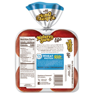 Nature's Own Protein Hamburger Buns 8 Count - 15 Oz - Image 7
