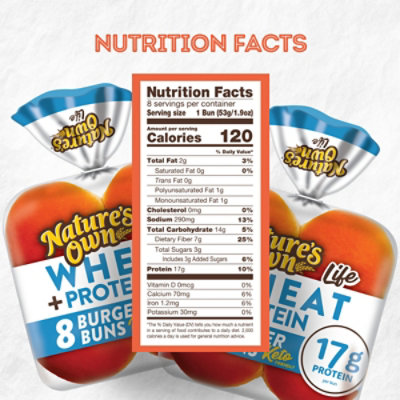 Nature's Own Protein Hamburger Buns 8 Count - 15 Oz - Image 5
