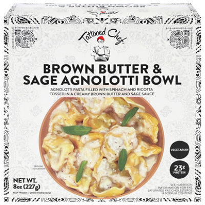 Tattooed Chef Brown Butter & Sage Agnolotti Bowl - 8 Oz - Image 1